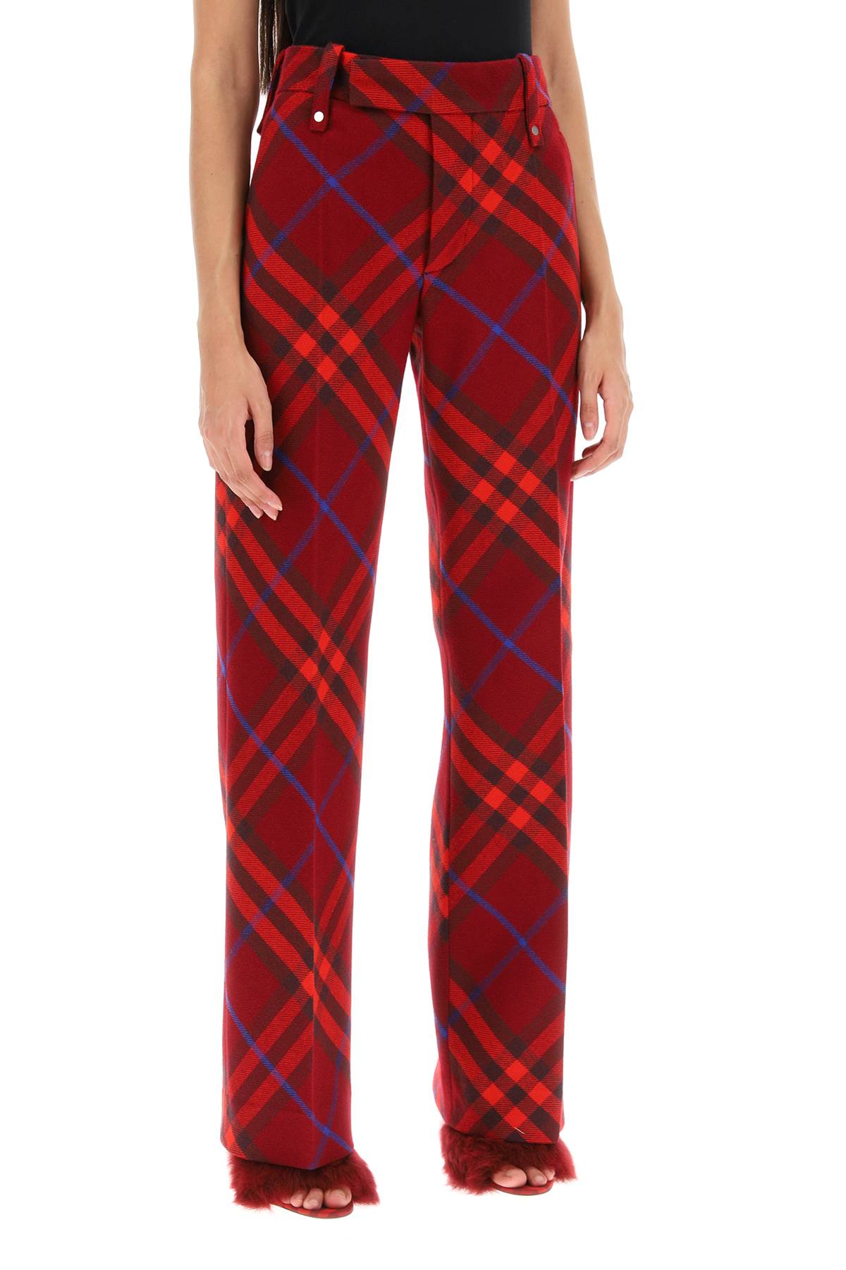 BURBERRY Regular Fit Virgin Wool Pants - Size 8 UK