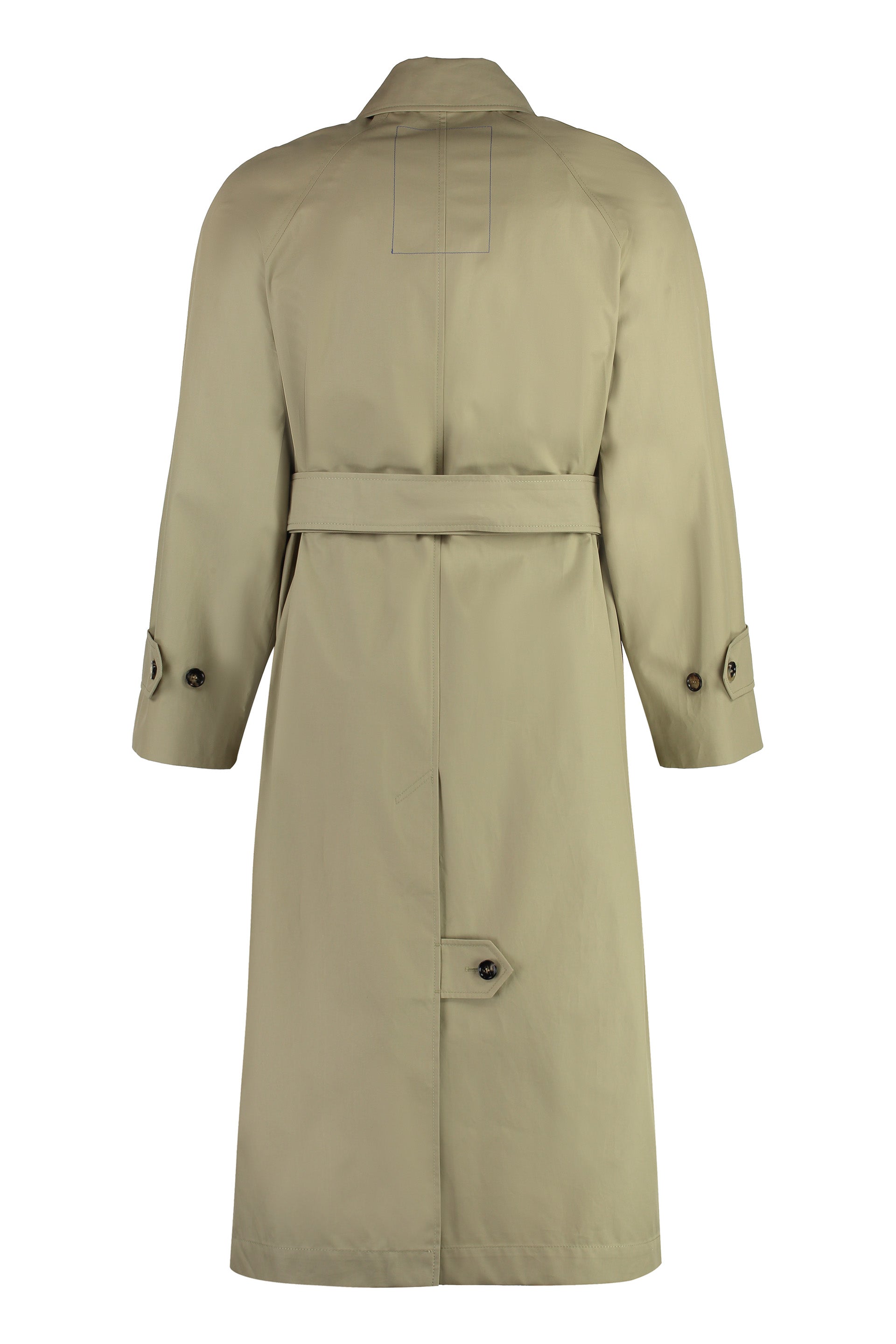 BURBERRY Cotton Trench Jacket with Coordinated Waist Belt for Men