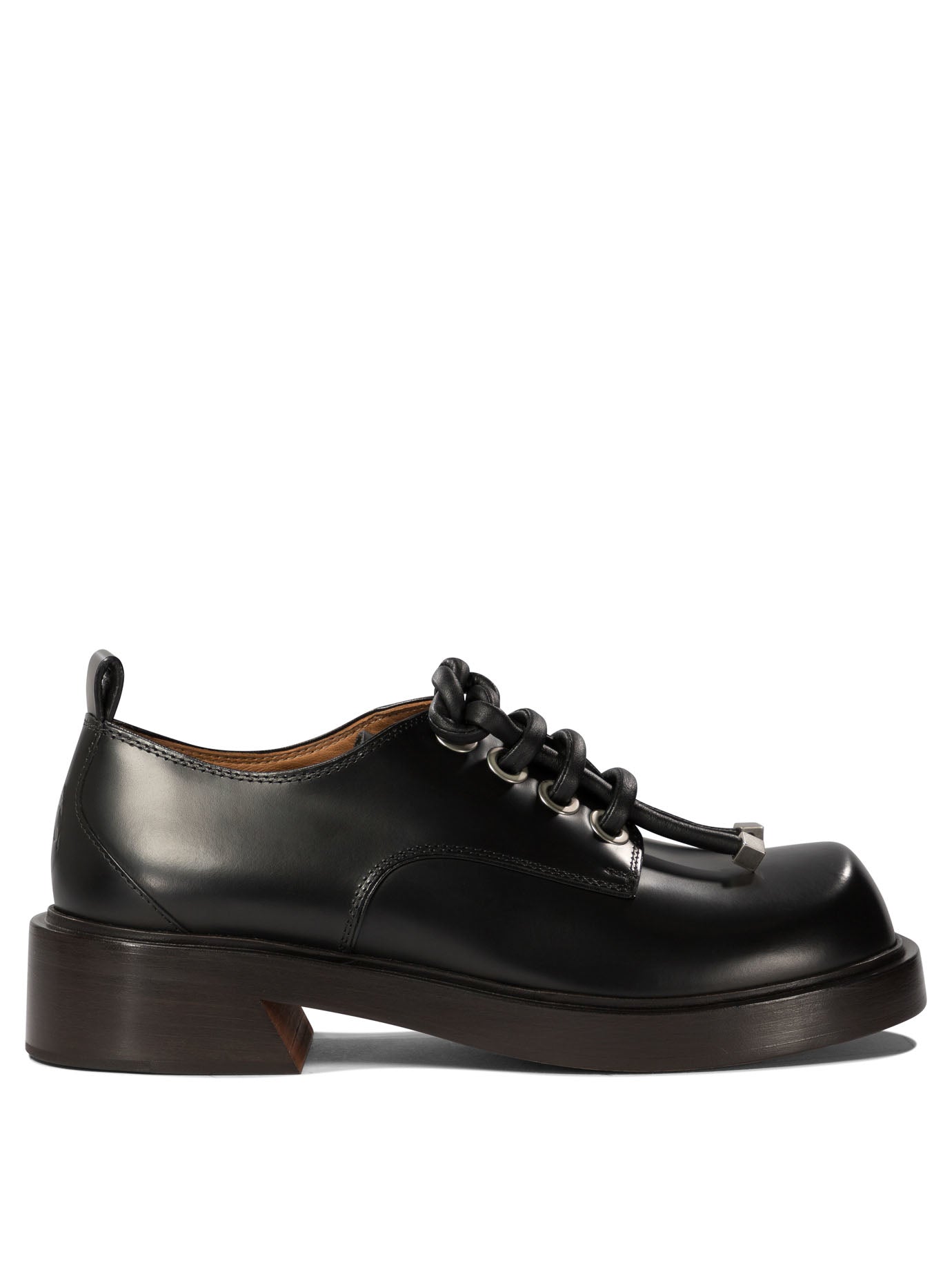 ALEXANDER MCQUEEN Lace-up Derby Dress Shoes with Oversized Squared Toe