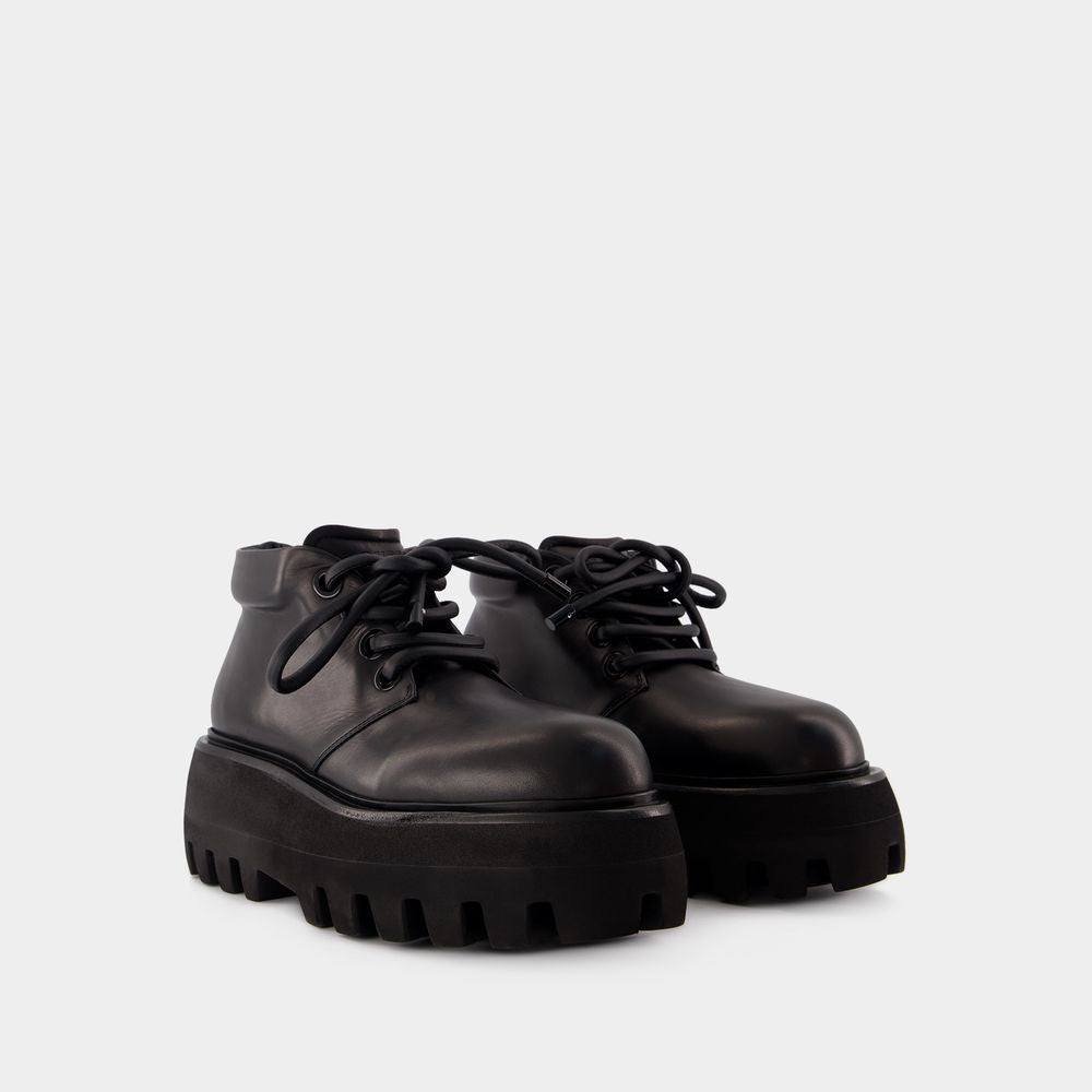 ALEXANDER MCQUEEN Nappa Leather Lace-Up Shoes for Men