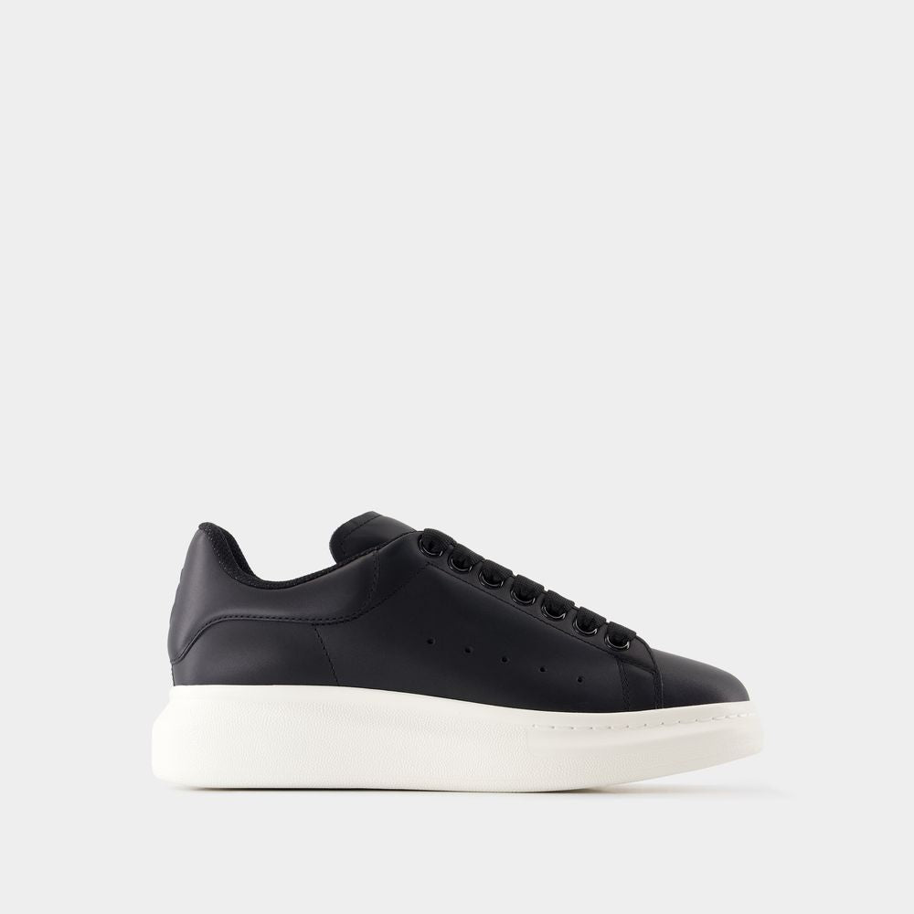 ALEXANDER MCQUEEN Men's Premium Leather Sneakers with Elegant Heel
