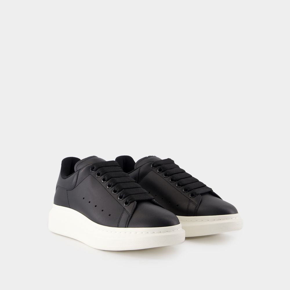 ALEXANDER MCQUEEN Men's Premium Leather Sneakers with Elegant Heel