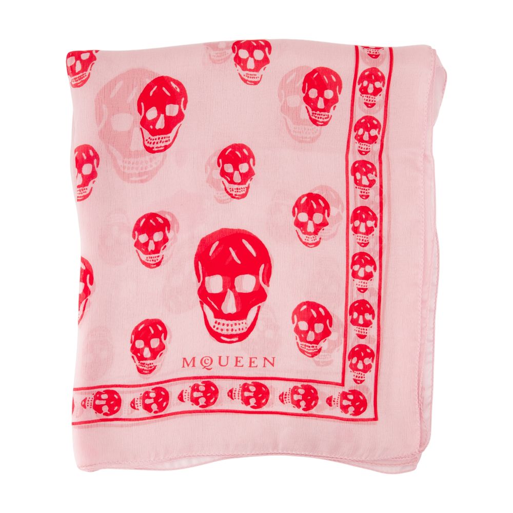 ALEXANDER MCQUEEN Skull Chiffon Scarf