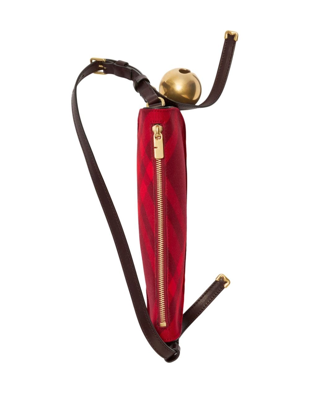 BURBERRY Mini Embroidered Canvas Shield Shoulder Handbag