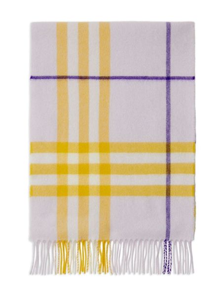 BURBERRY Fringed Check Scarf