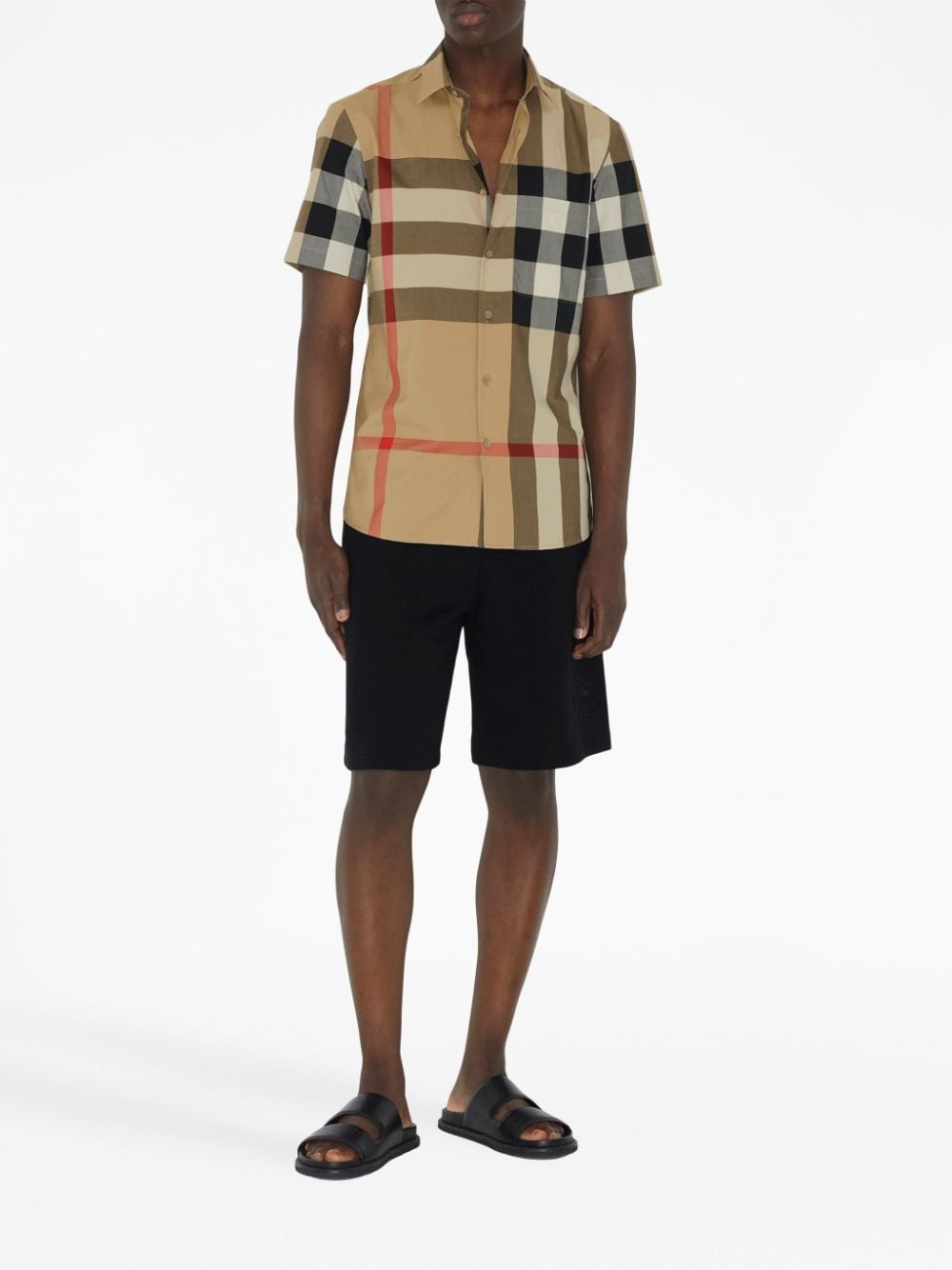 BURBERRY Embroidered Checked Poplin Shirt - Summer Edition