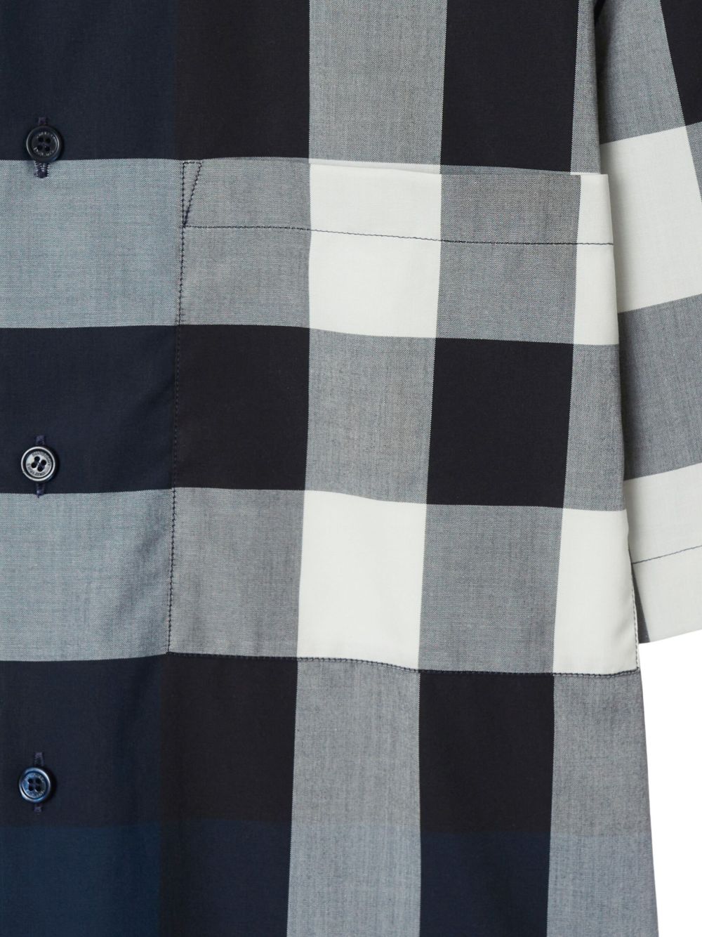 BURBERRY Embroidered Checked Poplin Shirt for Men