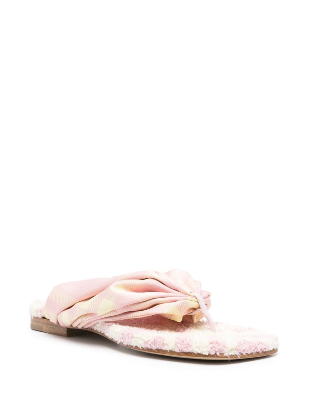 BURBERRY Check Print Thong Sandals for Women