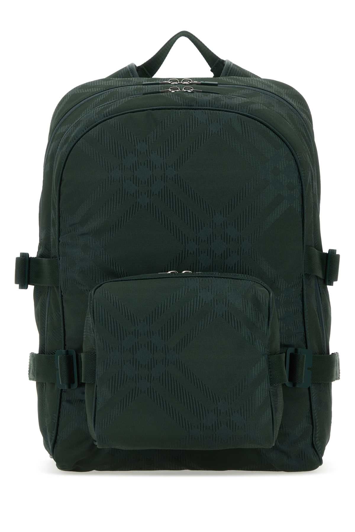 BURBERRY Nylon Blend Check Backpack