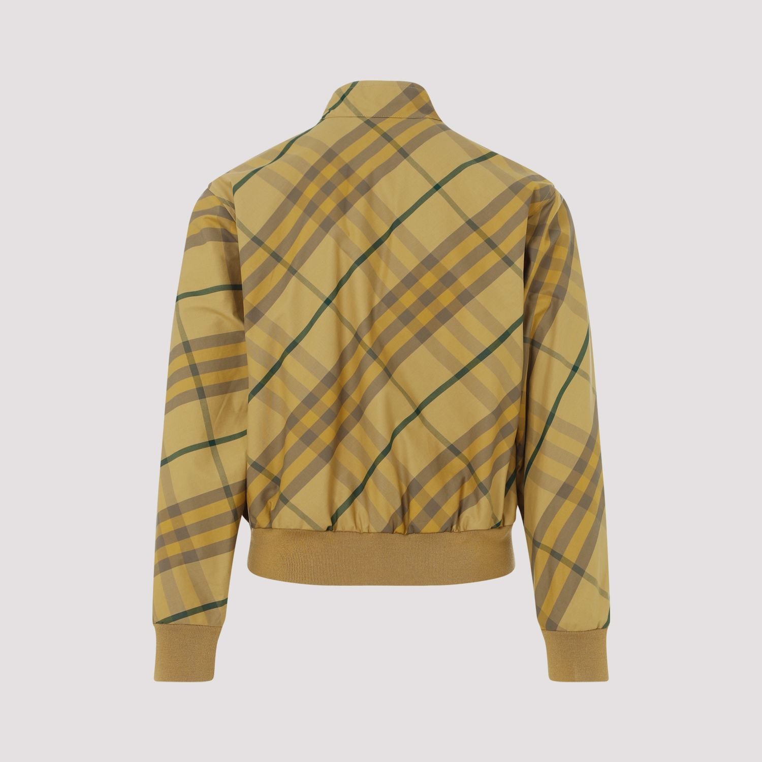 BURBERRY Checked Embroidered Cotton Bomber Jacket for Men