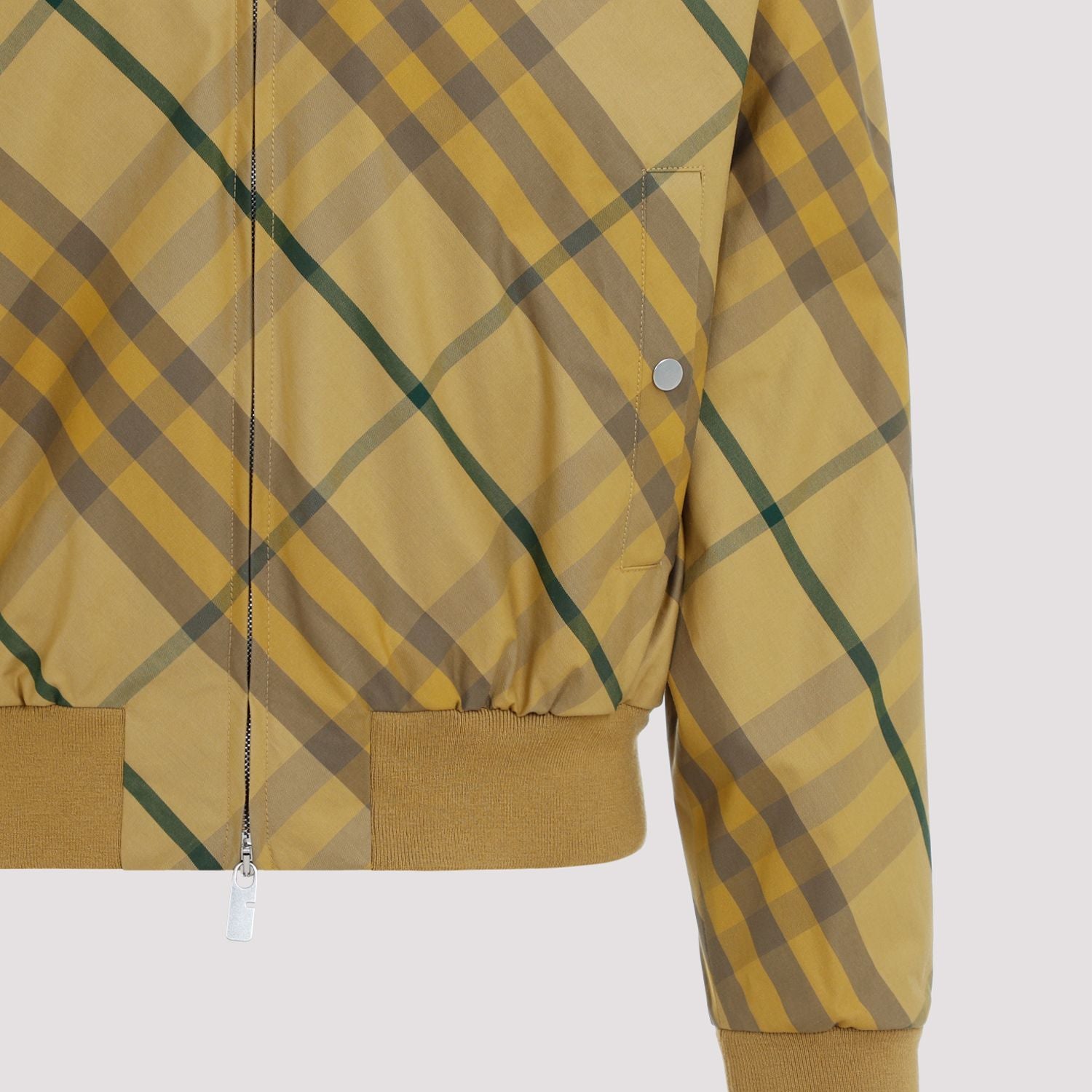 BURBERRY Checked Embroidered Cotton Bomber Jacket for Men