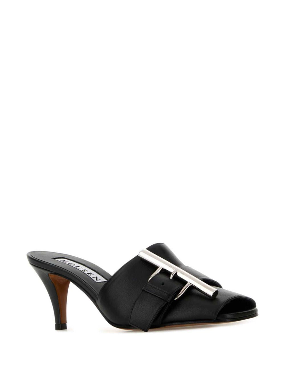 ALEXANDER MCQUEEN Elegant Leather Flat Sandals for Women