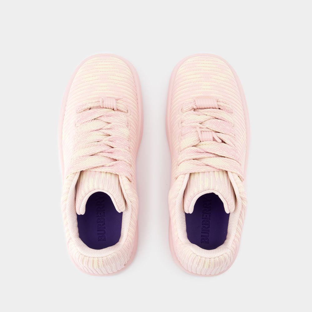 BURBERRY Stylish LF Box Knit Sneakers for Women