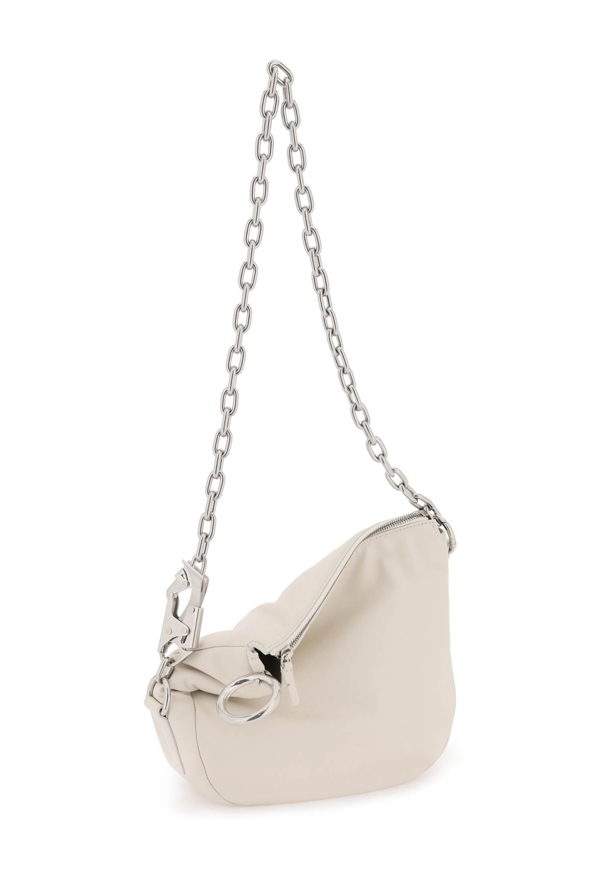 BURBERRY Mini Leather Shoulder Handbag with Chain-Link Strap