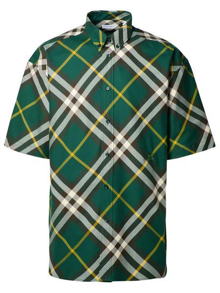 BURBERRY Plaid Check Cotton Short Sleeve Shirt