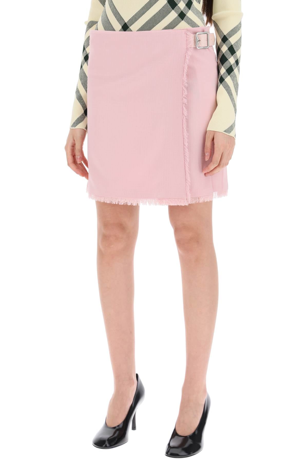 BURBERRY Wool Mini Skirt for Women - SS24 Collection