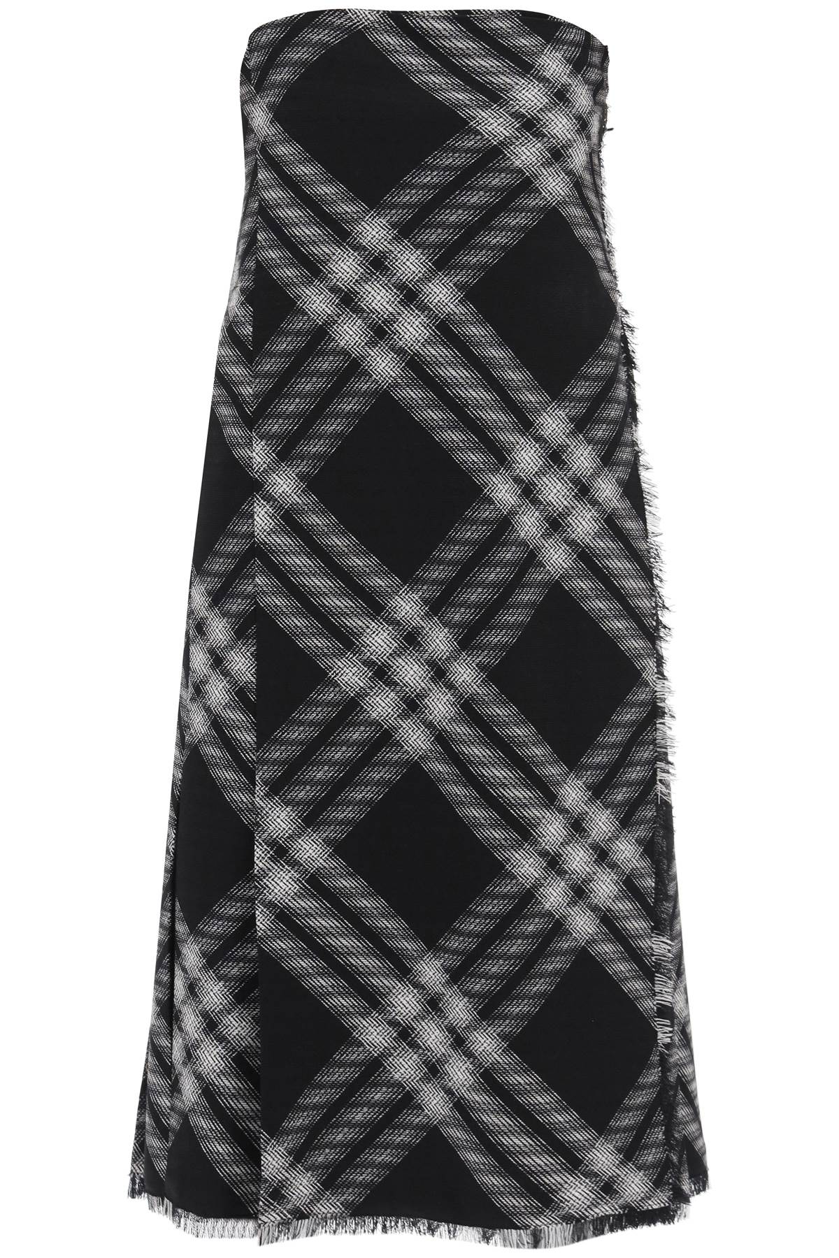 BURBERRY Checked Embroidered Wool Mini Dress for Women