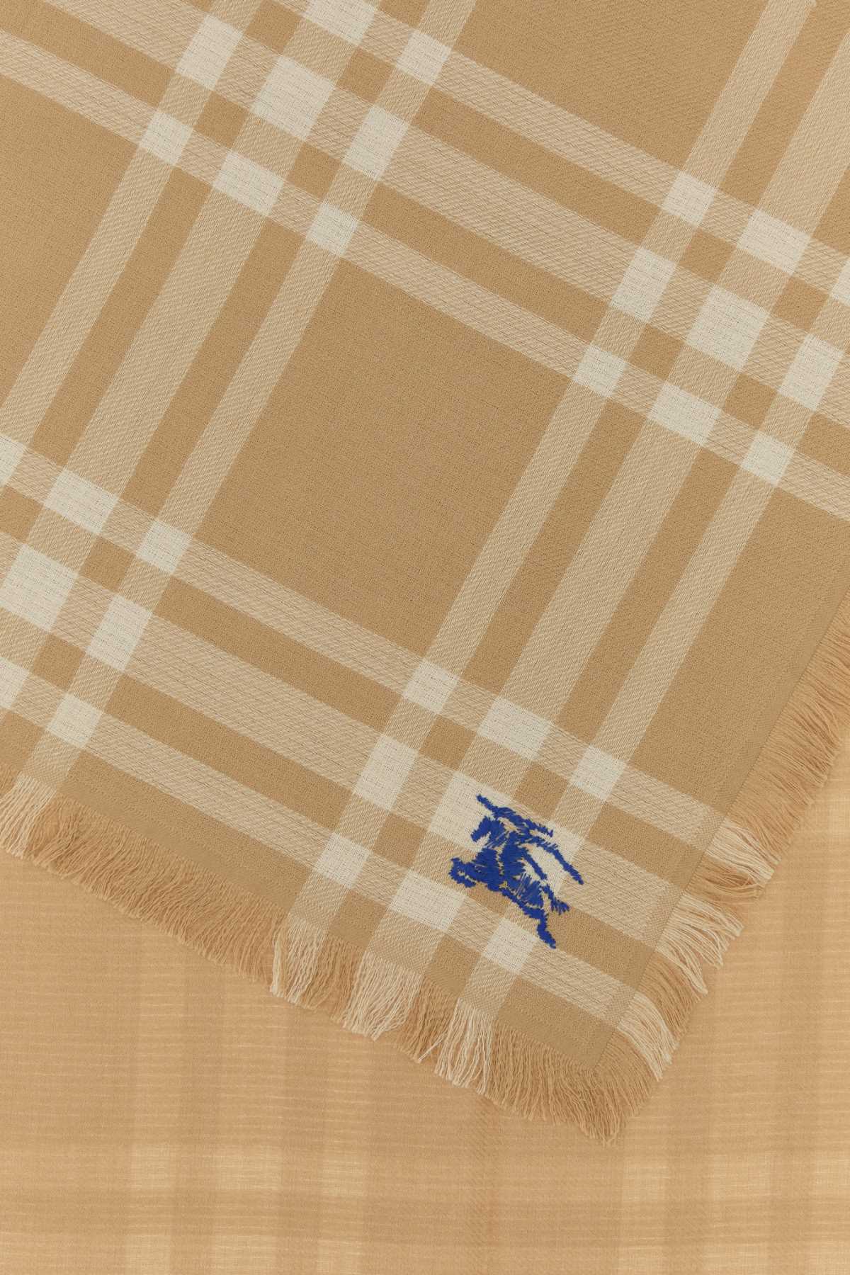BURBERRY Embroidered Wool Blend Scarf for Women