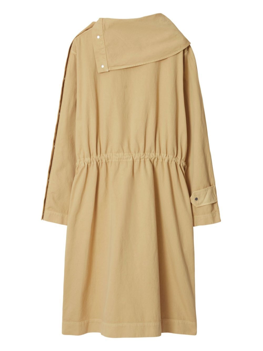 BURBERRY Oversized Wool-Silk Dress with Drawstring Waist - SS24