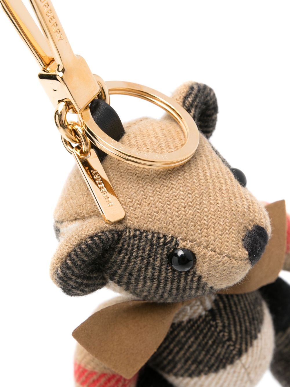 BURBERRY Mini Check Bear Key Ring