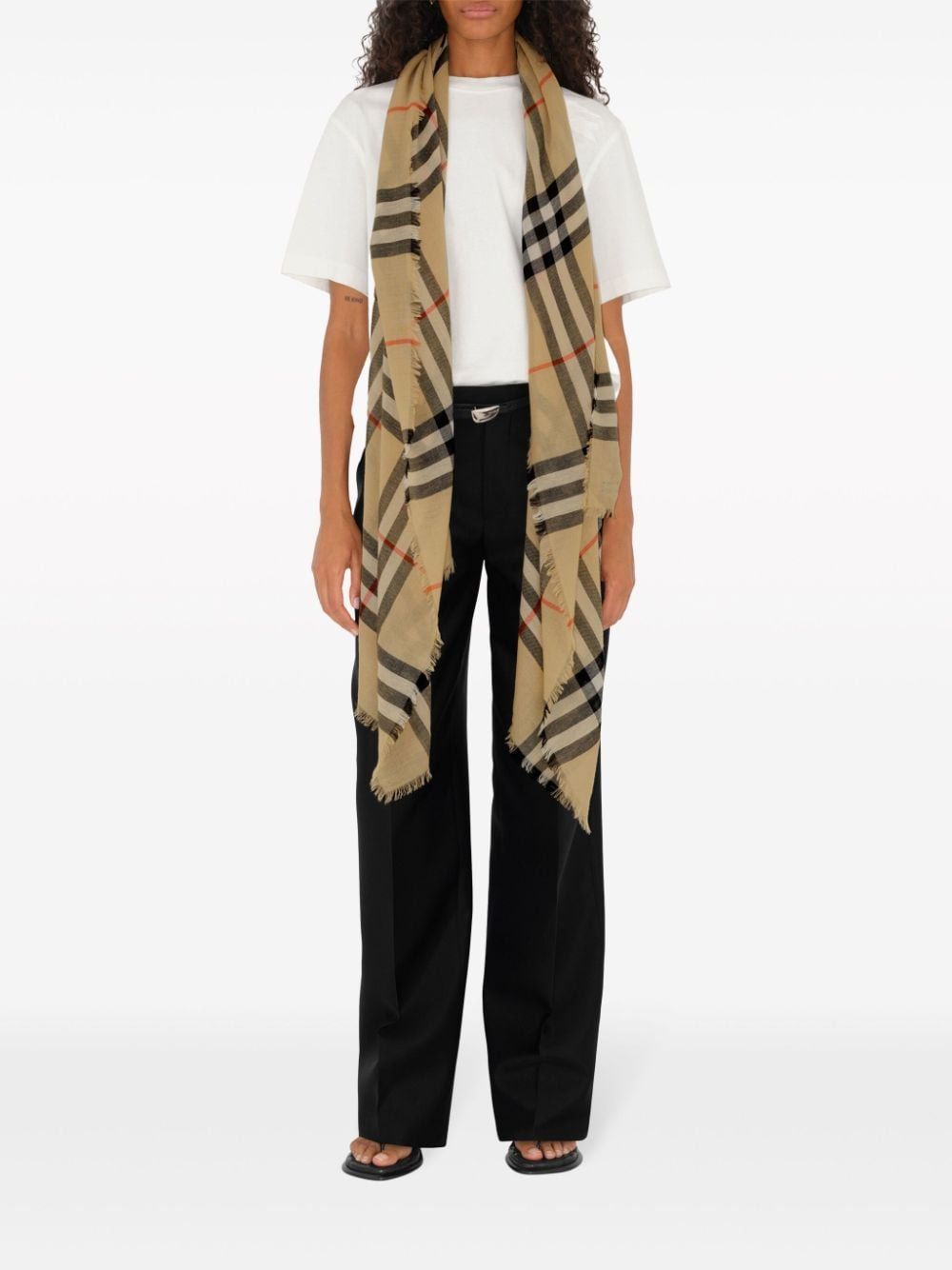 BURBERRY Lightweight Wool Scarf