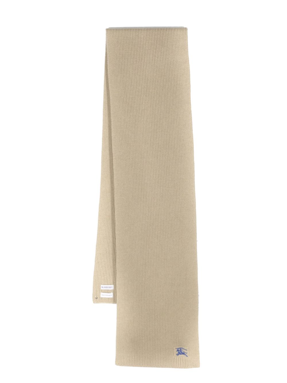 BURBERRY Ribbed Cashmere Blend Scarf - Wraparound Style