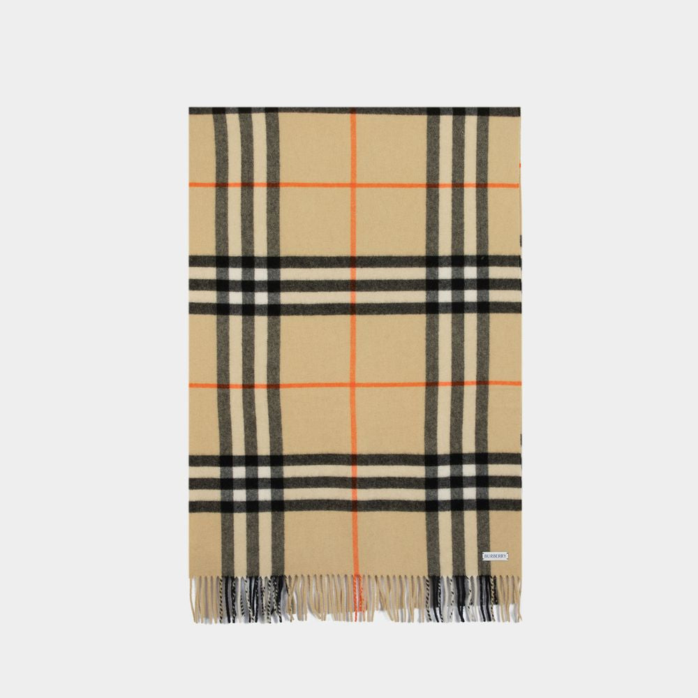 BURBERRY Embroidered Cashmere Scarf - Unisex
