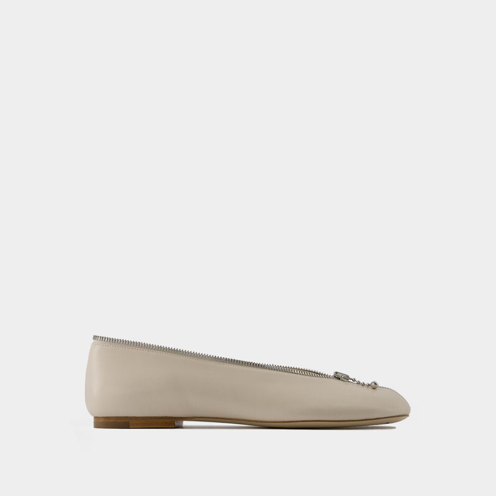 BURBERRY Mini Zip Ballerina Flats for Women