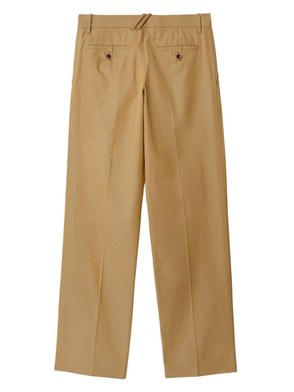 BURBERRY Cotton Trousers with Concealed Fastening