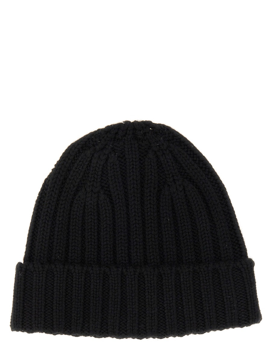 ASPESI High Lapel Ribbed Knit Beanie for Women