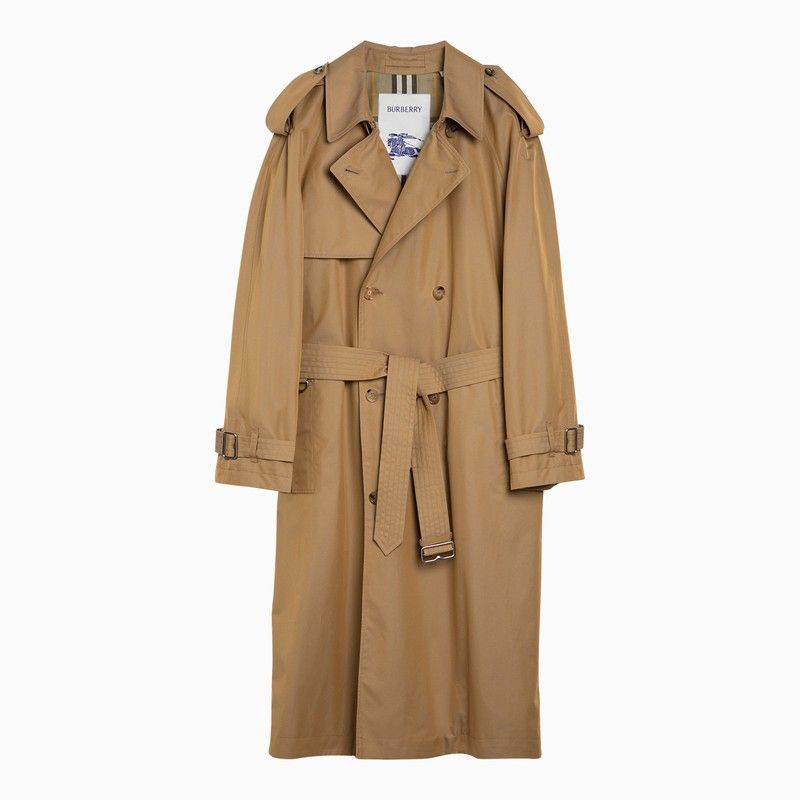 BURBERRY Vintage Inspired Gabardine Trench Jacket for Men