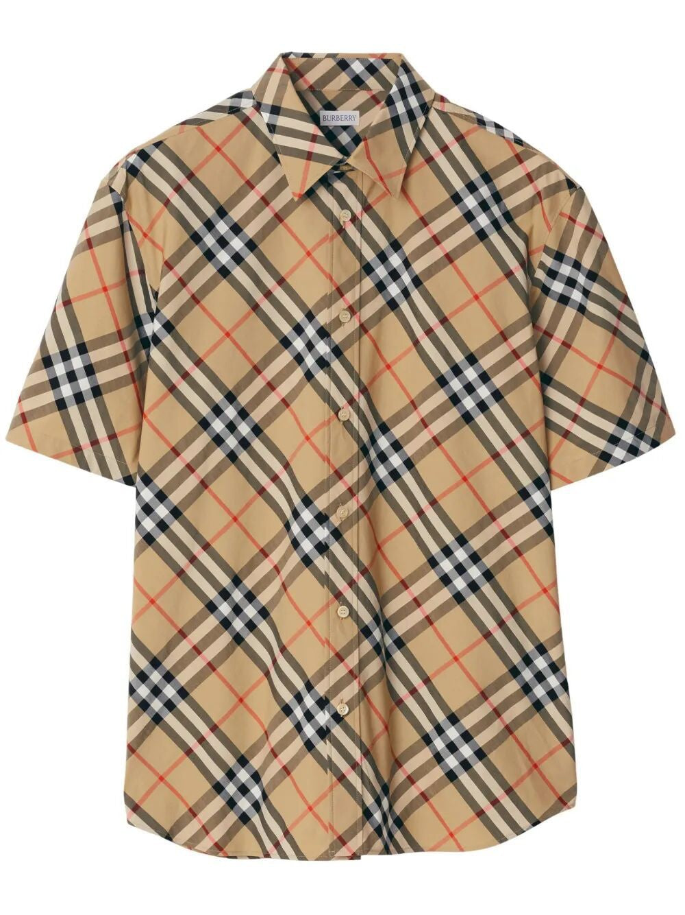 BURBERRY Short Sleeved Check Cotton Shirt for Men