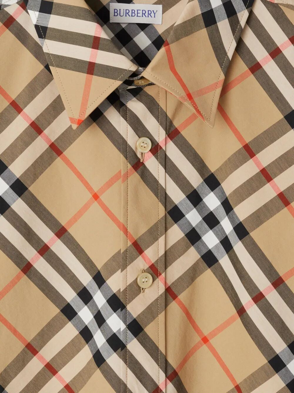 BURBERRY Short Sleeved Check Cotton Shirt for Men