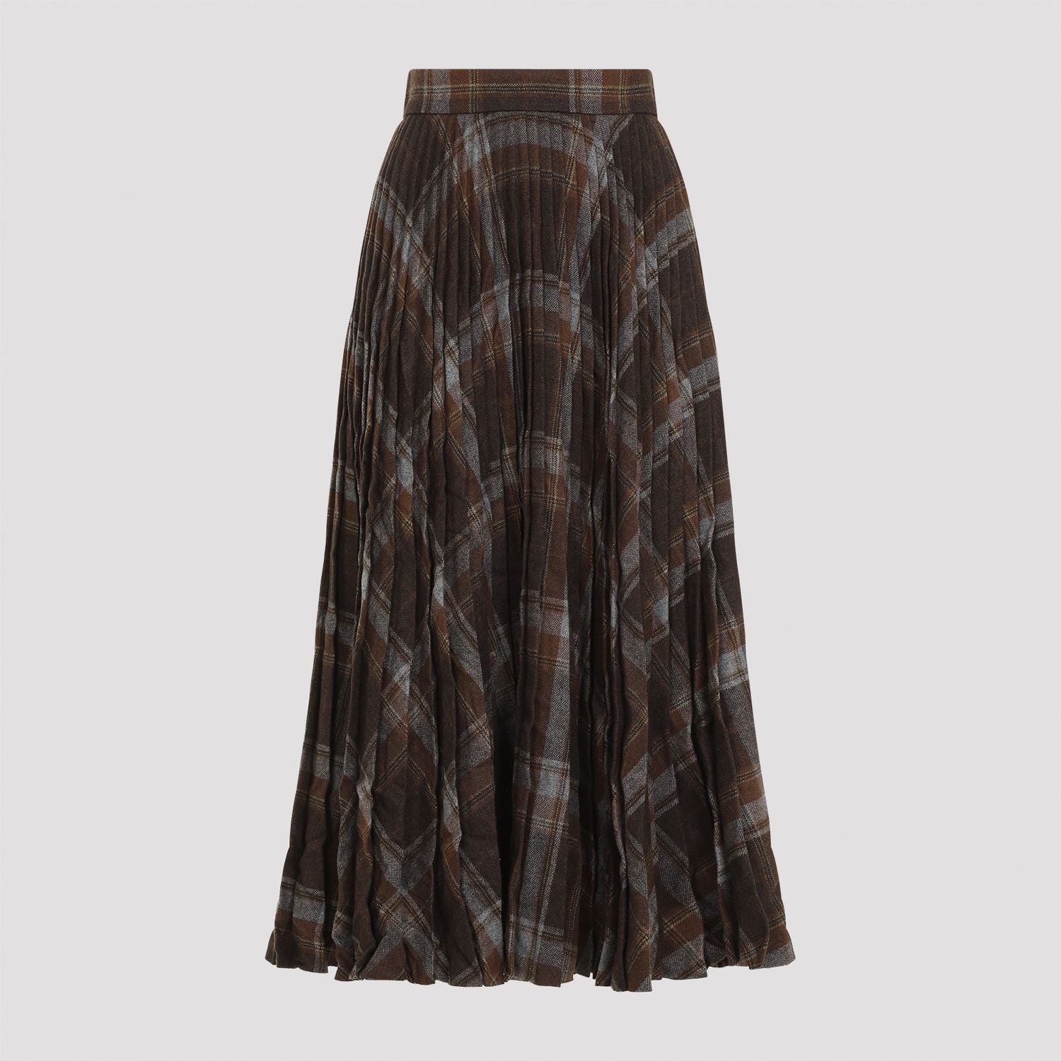 BALENCIAGA Pleated Wool Skirt