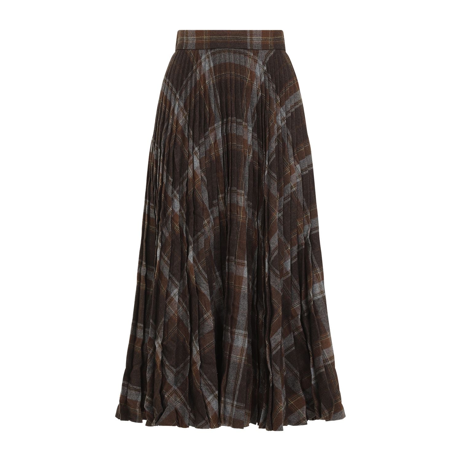 BALENCIAGA Pleated Wool Skirt