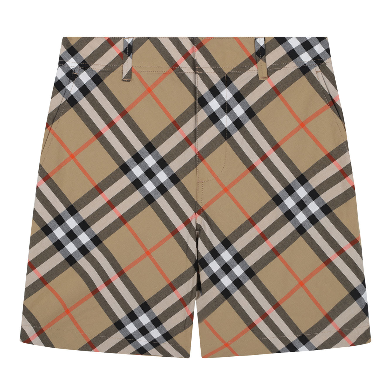 BURBERRY Mini Check Cotton Shorts for Girls