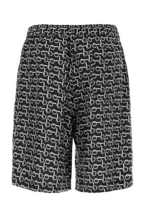 BURBERRY Silk Mini Shorts for Men