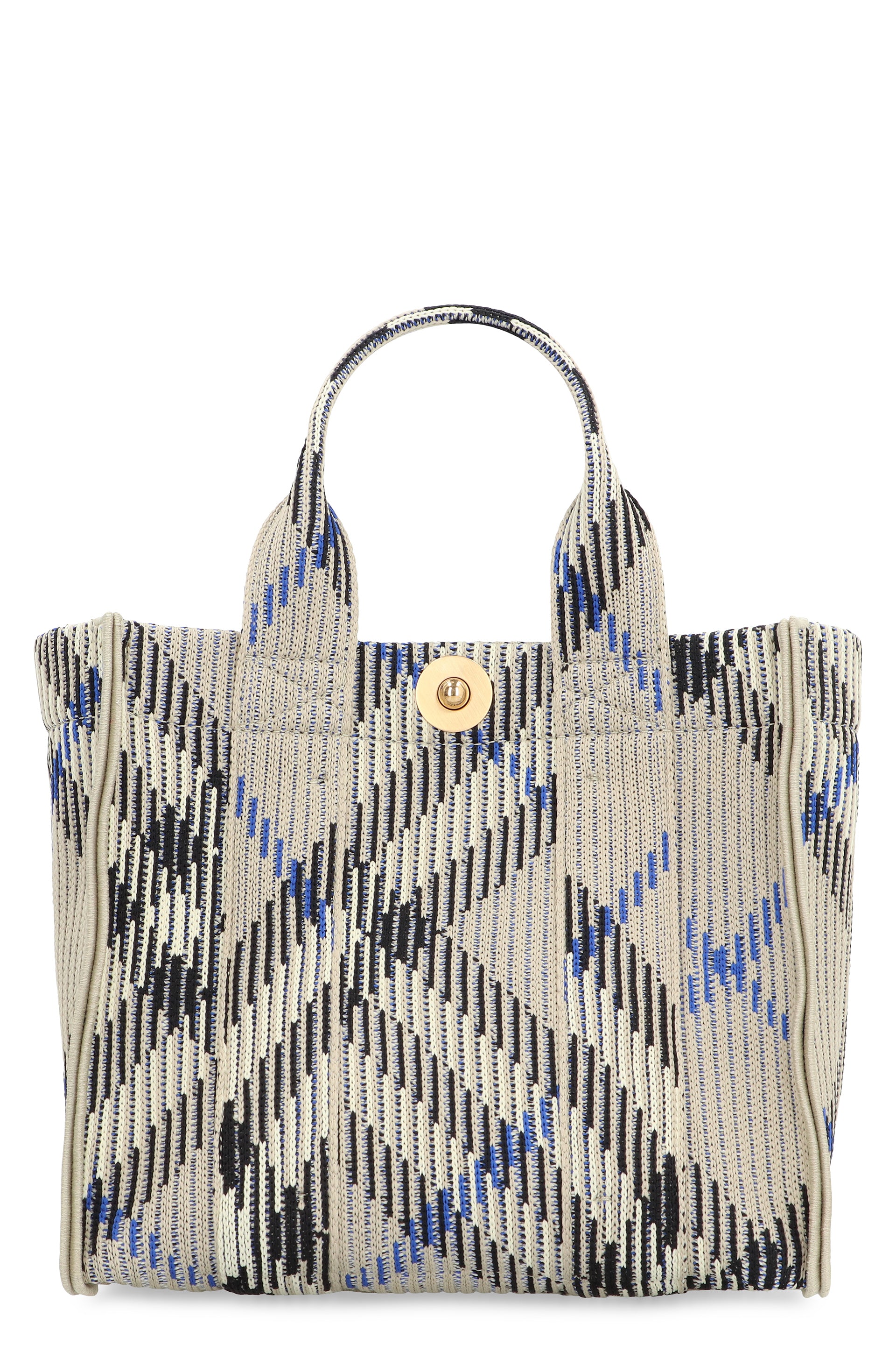 BURBERRY Check Motif Mini Tote Handbag