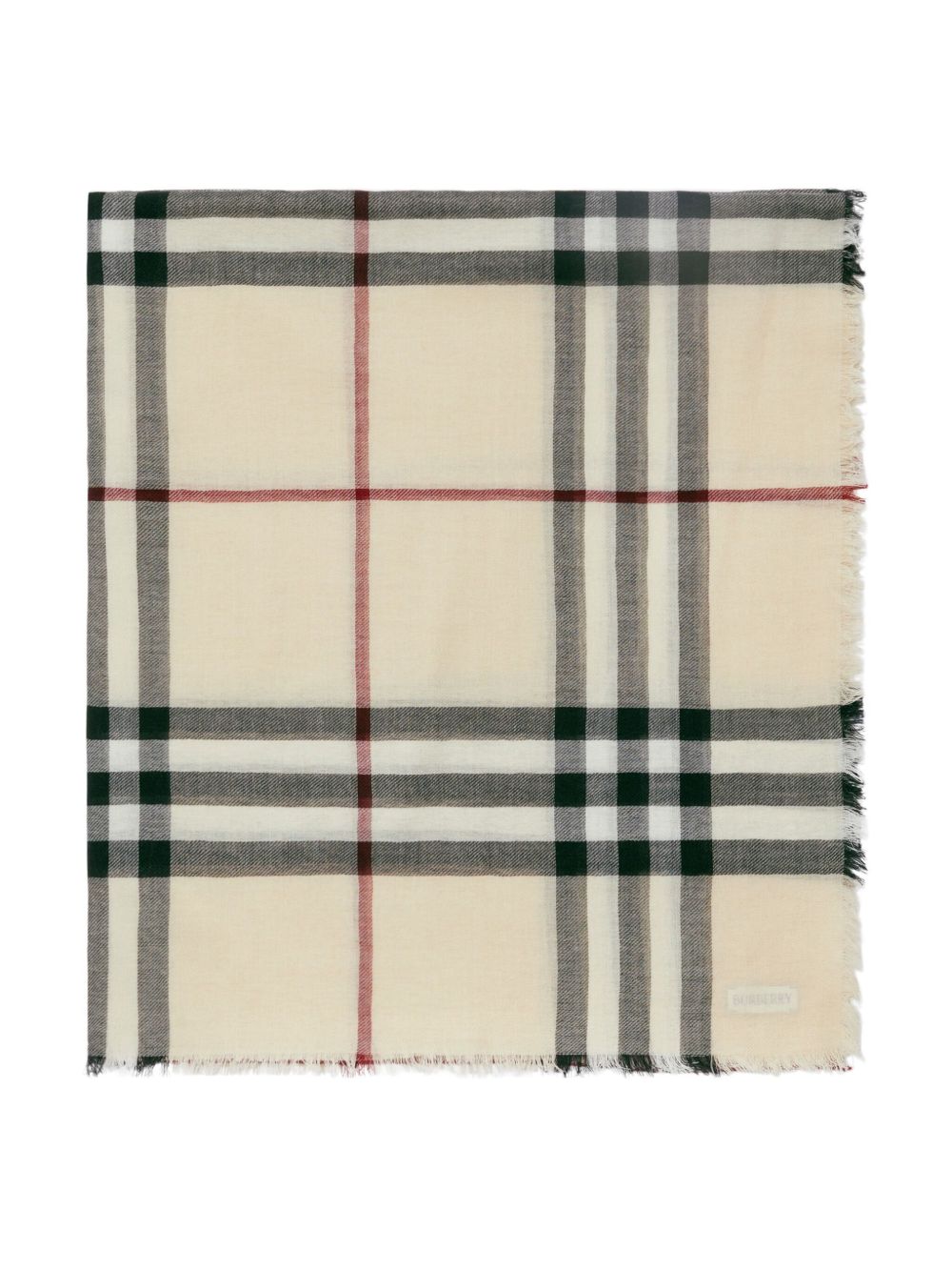 BURBERRY Giant Check Wool Scarf - Long Length for Women