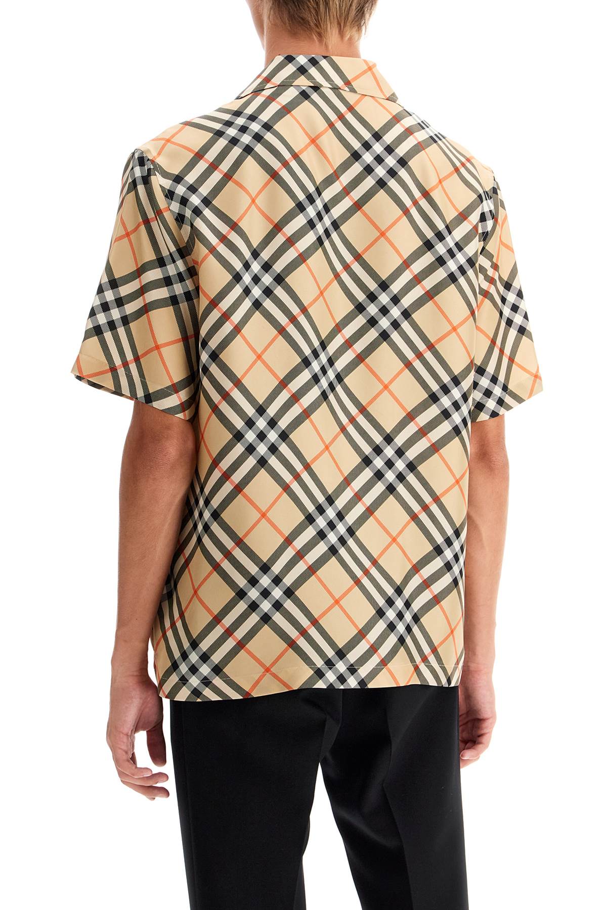 BURBERRY Checked Silk Shirt for Men - SS25 Collection