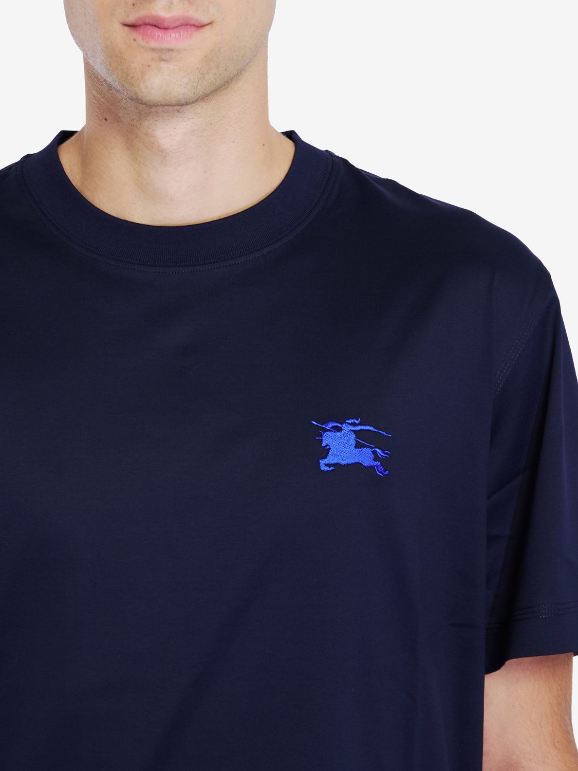 BURBERRY Men's Logo Embroidered T-Shirt - Limited Edition