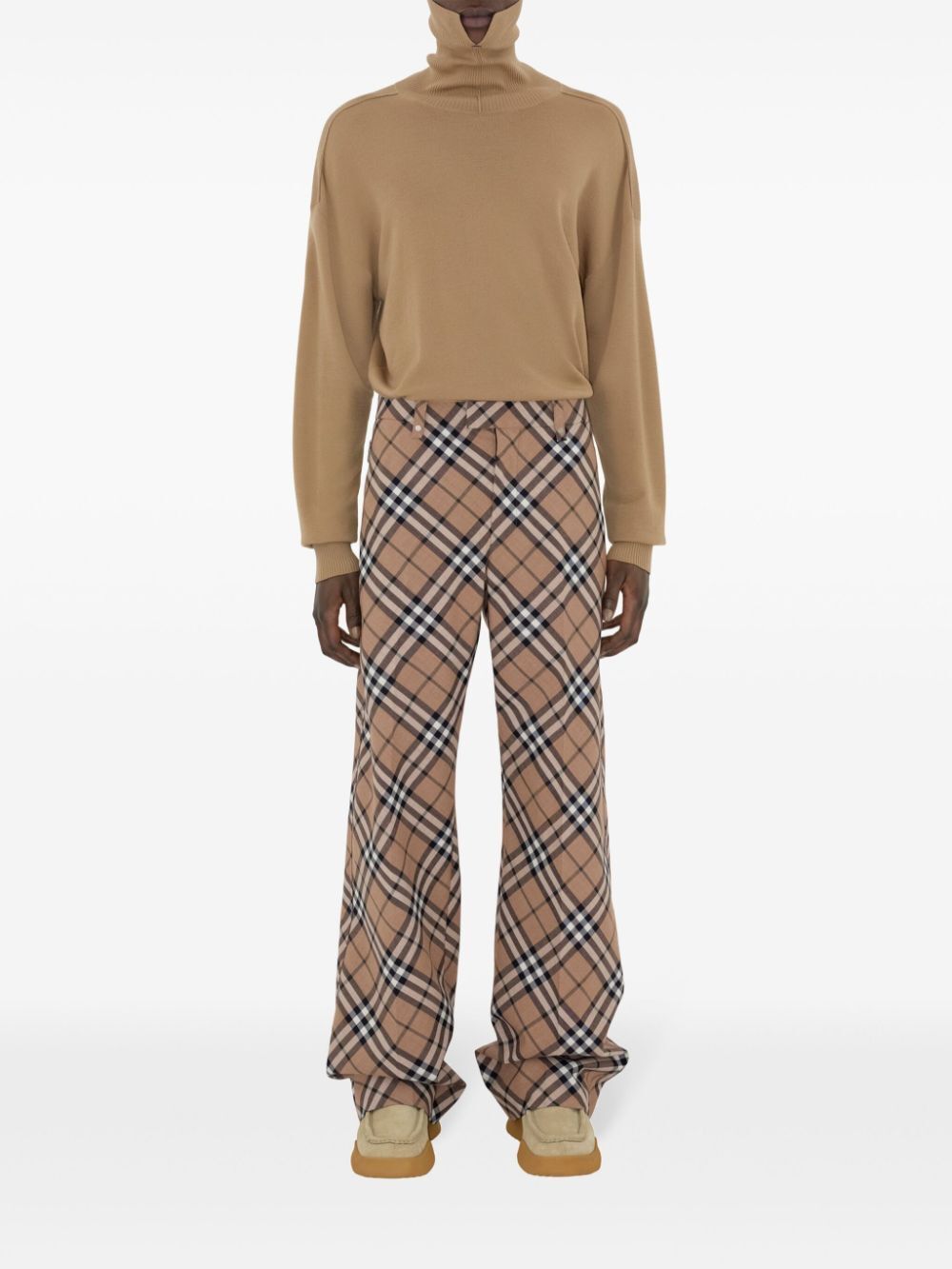 BURBERRY Tailored Mini Checkered Design Trousers for Men