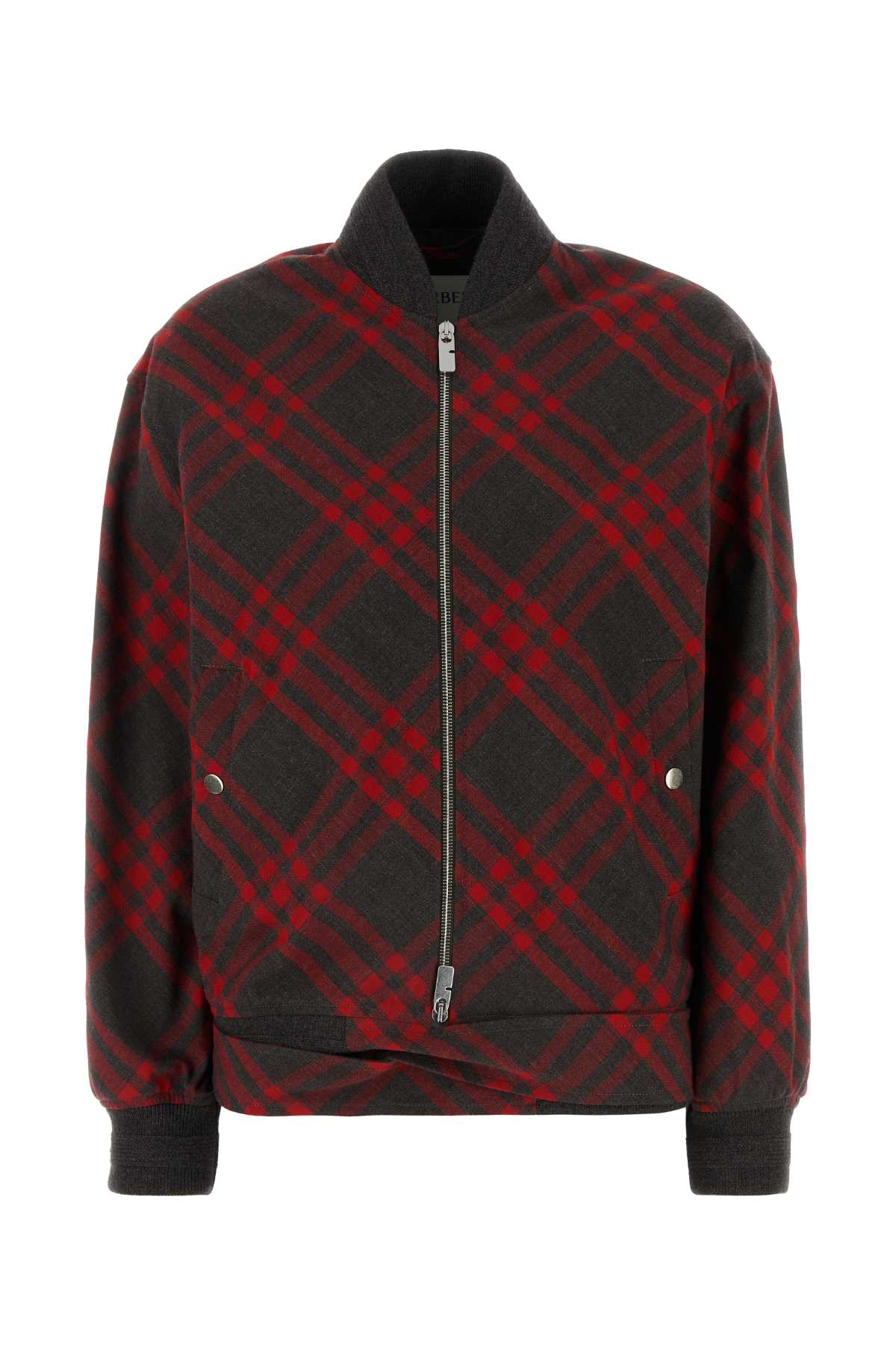 BURBERRY Checked Embroidered Polyester Blend Bomber Jacket for Women