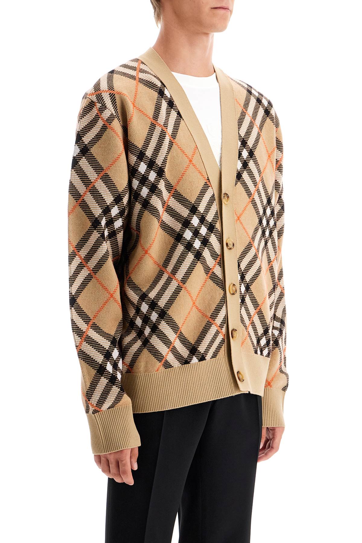 BURBERRY Lightweight Check Cardigan - Size L