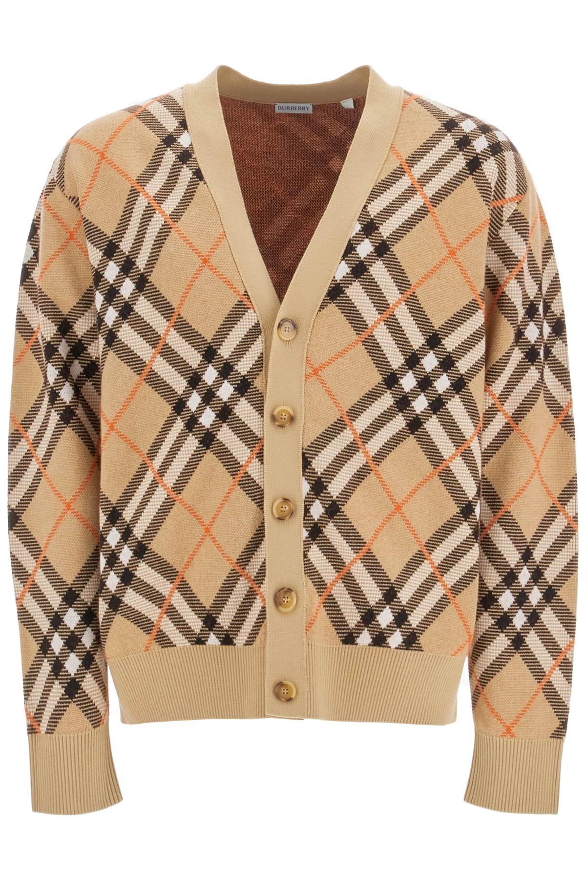 BURBERRY Embroidered Stretch Wool Blend Cardigan for Men