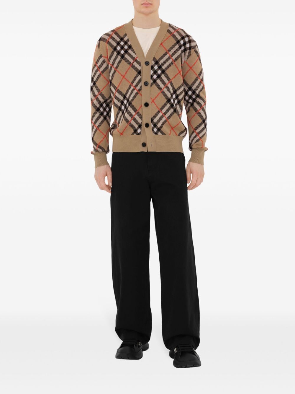 BURBERRY Check Cardigan for Men - SS25 Collection