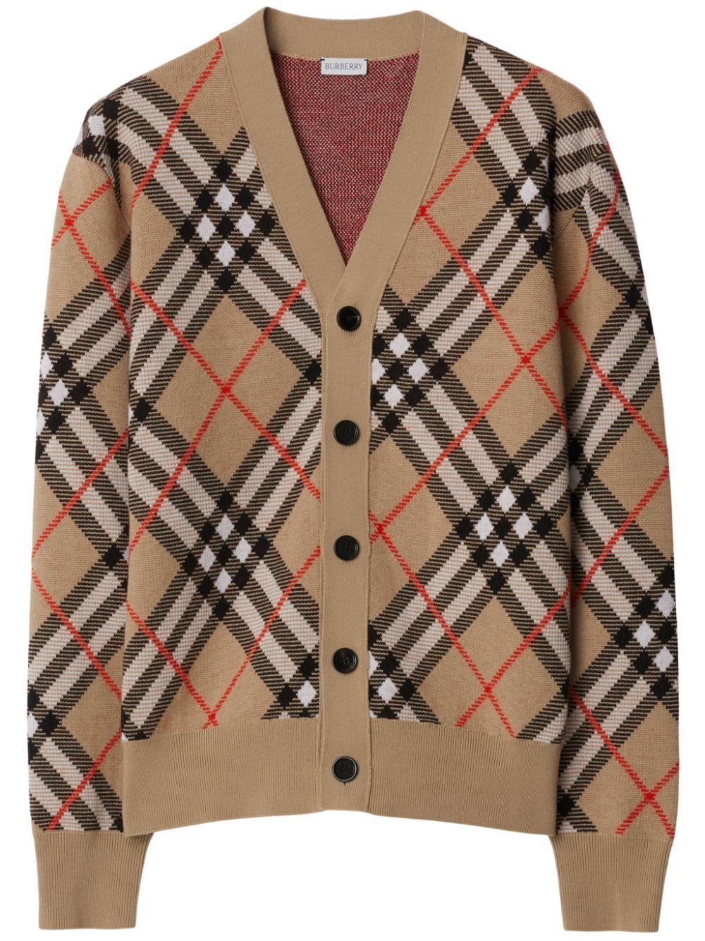 BURBERRY Check Cardigan for Men - SS25 Collection