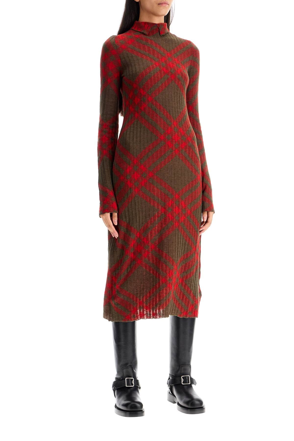 BURBERRY Slim Fit Wool Blend Dress