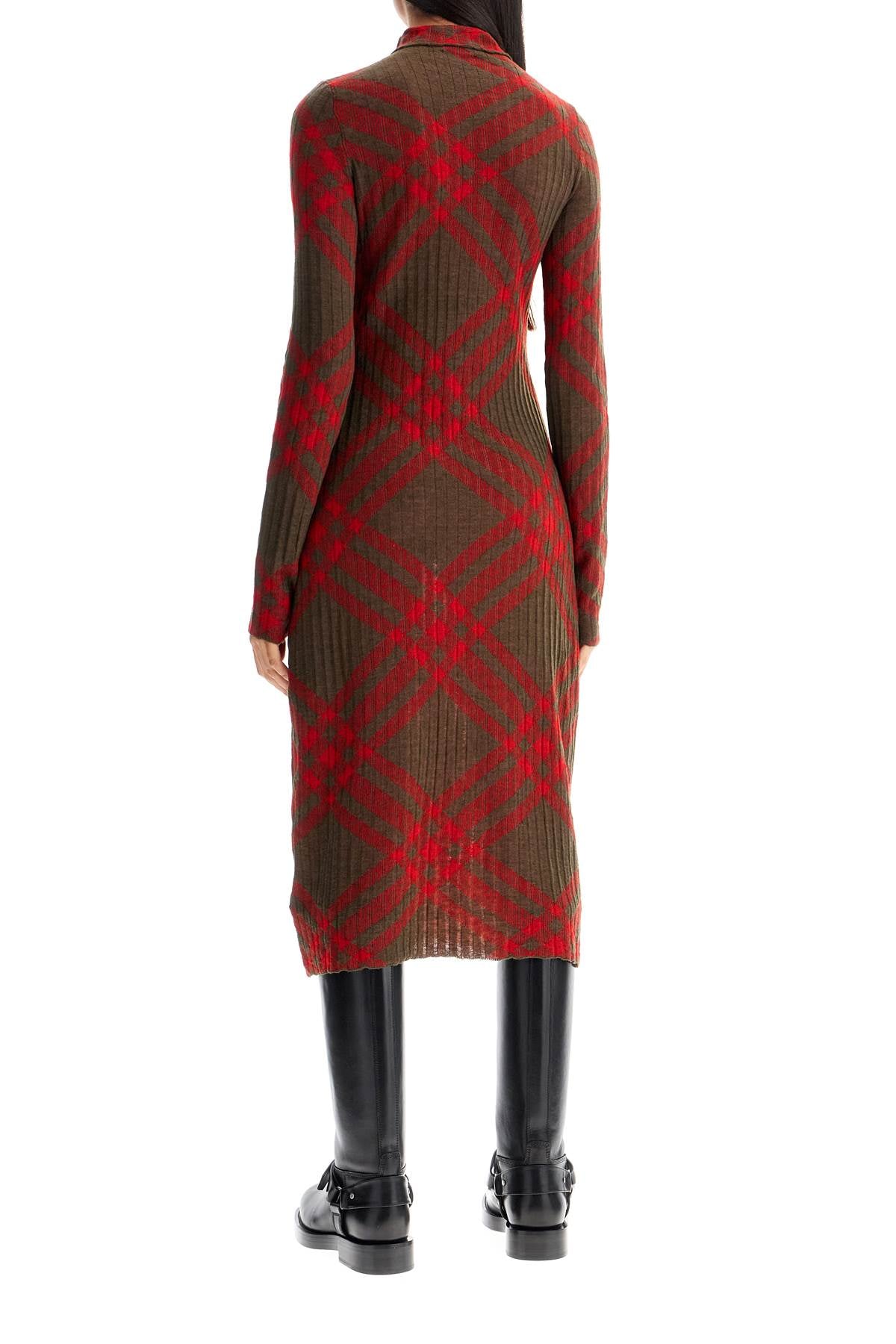 BURBERRY Slim Fit Wool Blend Dress
