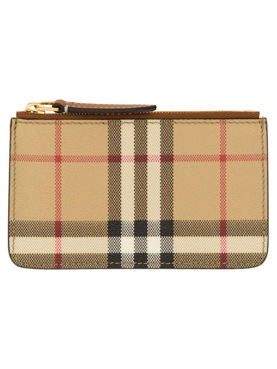 BURBERRY Printed Mini E-Canvas Card Holder